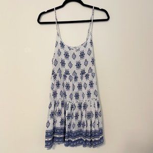 Ocean Drive Blue and White Patterned Beach Dress